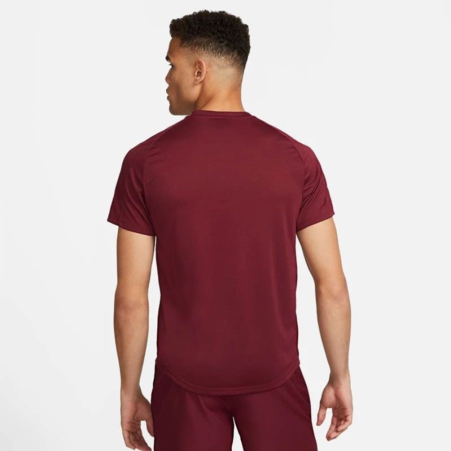 * Men'S | Nike Court Dry Victory Men'S Tennis Crew Burgundy