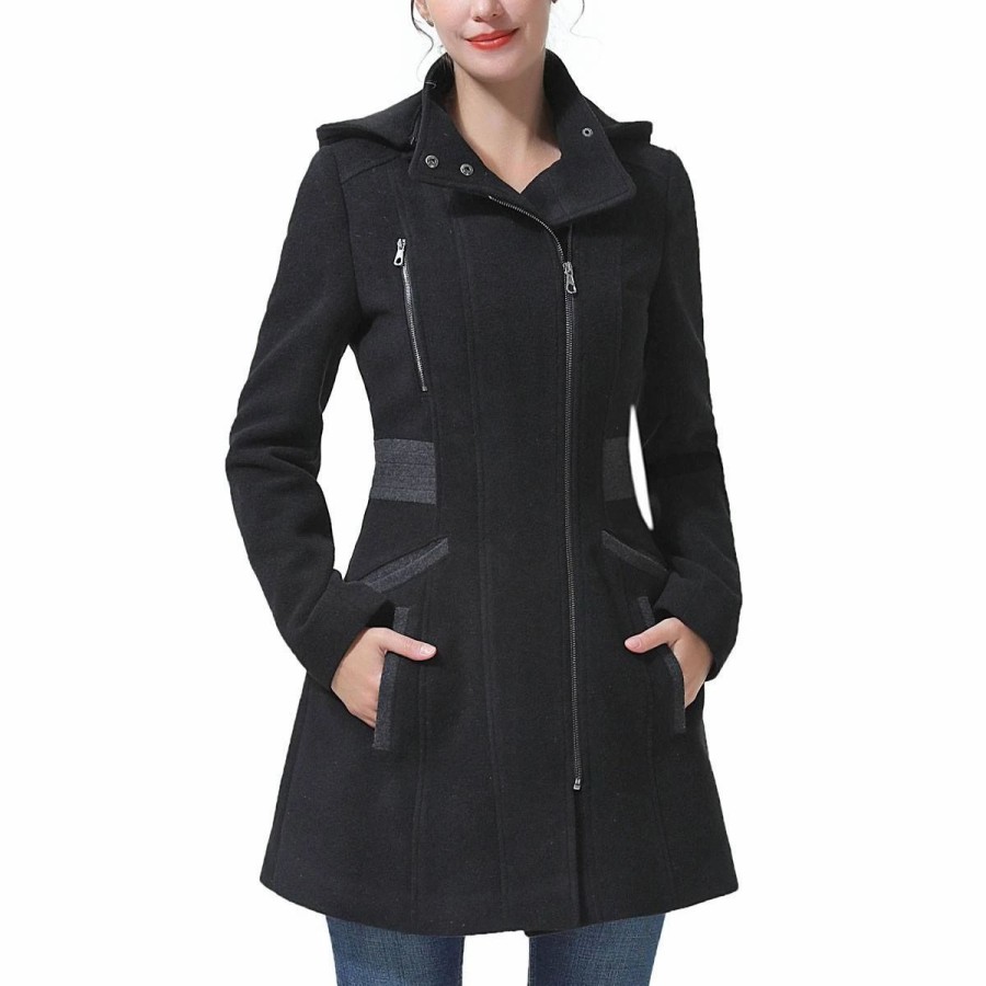 * Coats | Coats Womens Bgsd Hooded Color Block Wool Coat