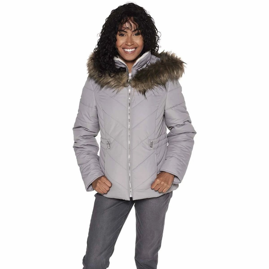 * Coats | Coats Womens Maralyn & Me Short Puffer Jacket With Waist Drawcord