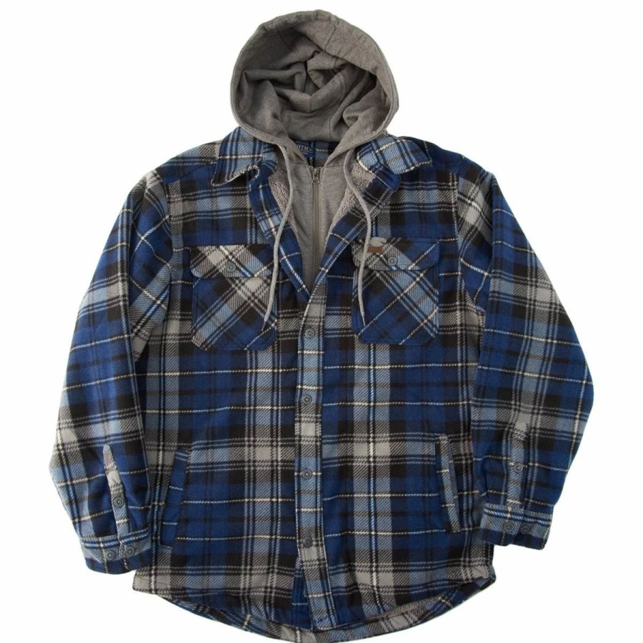 * Coats | Coats Mens Smith'S Sherpa Lined Plaid Fleece Jacket