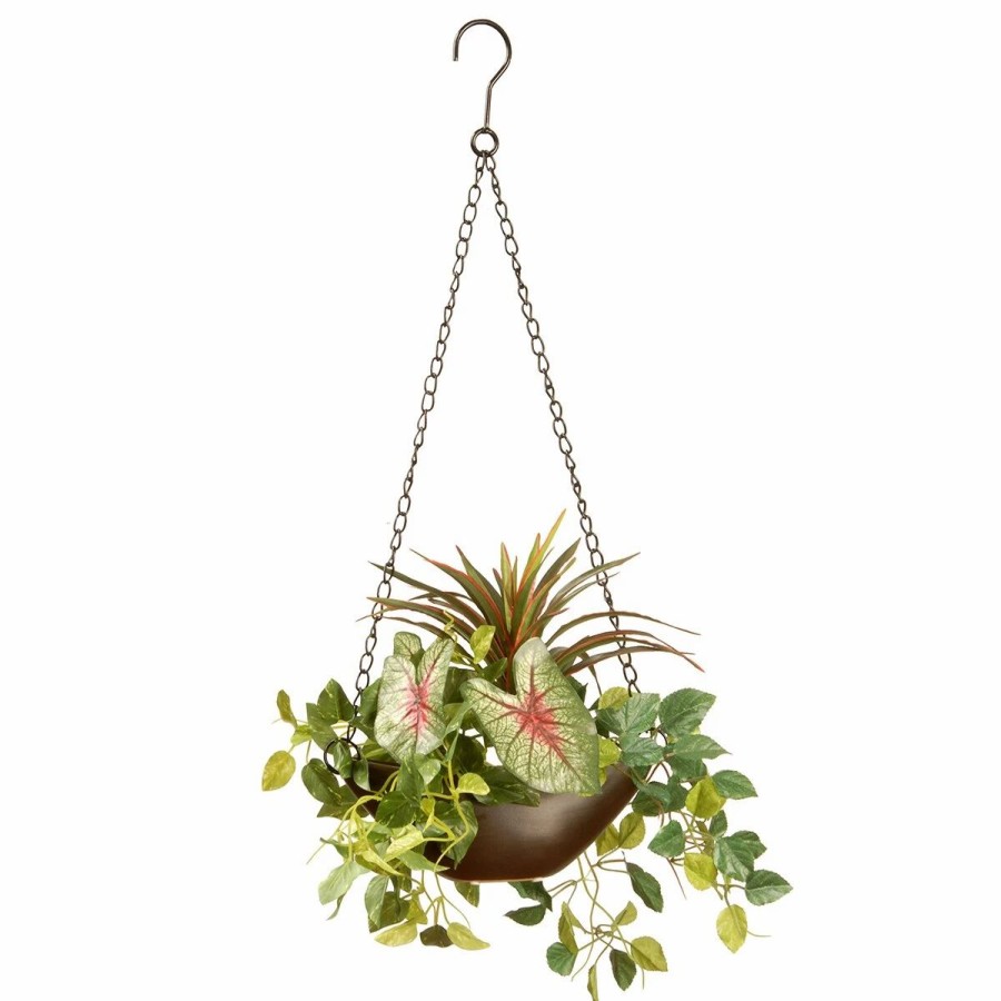 * Artificial Plants | Artificial Plants National Tree 9In. Assorted Greens Hanging Basket