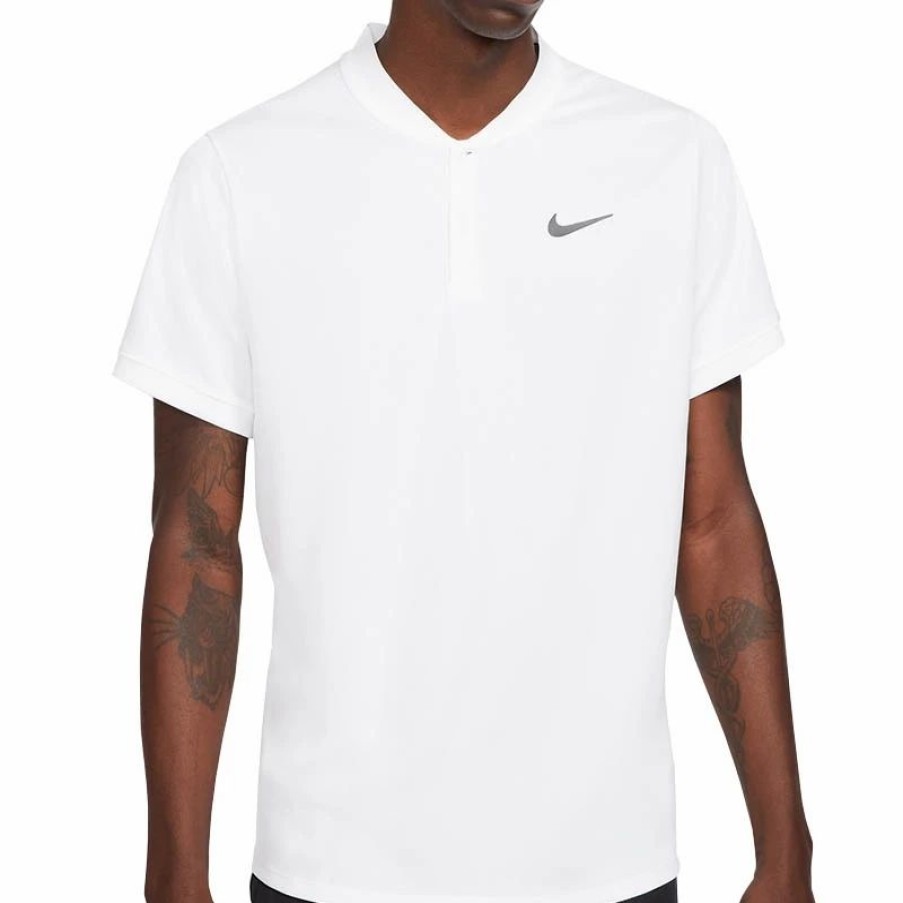 * Men'S | Nike Court Dry Blade Men'S Tennis Polo White