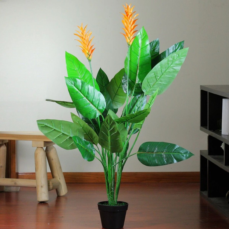 * Artificial Plants | Artificial Plants Northlight Seasonal 50 Artificial Bird Of Paradise Potted Plant