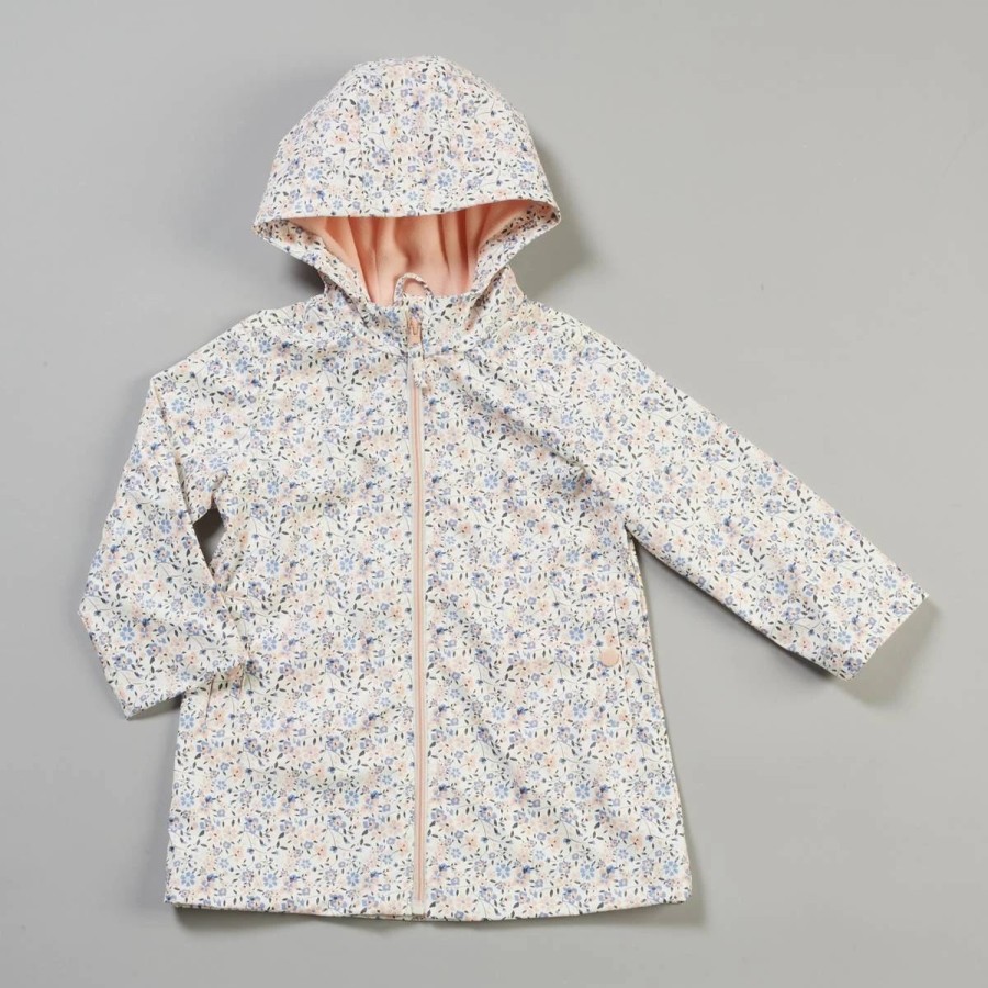 * Coats | Coats Girls (4-6X) Pink Platinum Ditsy Print Rain Jacket