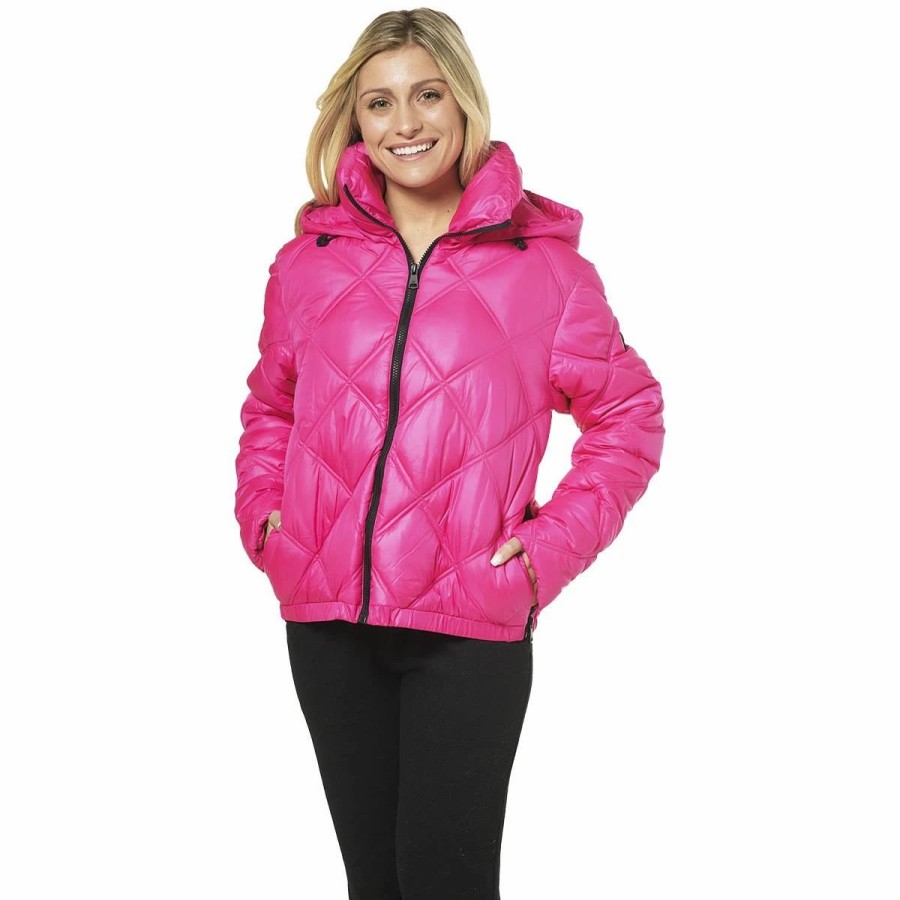 * Coats | Coats Womens Kenneth Cole Short Puffer Jacket With Side Zip