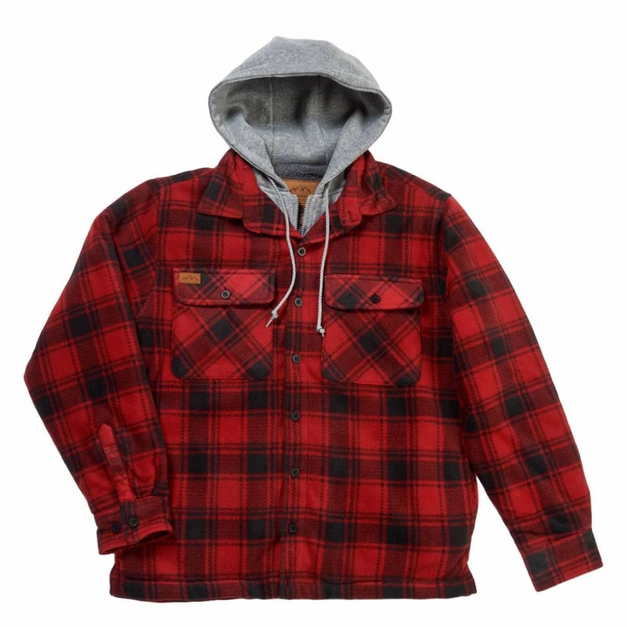 * Coats | Coats Mens Mountain Ridge Polar Fleece Jacket Red Plaid