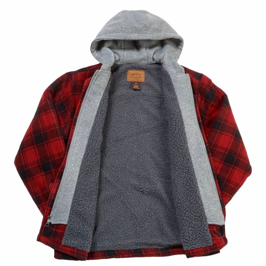 * Coats | Coats Mens Mountain Ridge Polar Fleece Jacket Red Plaid