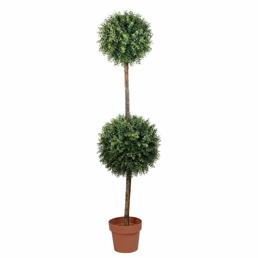 * Artificial Plants | Artificial Plants Northlight Seasonal Potted Artificial Double Ball Topiary Tree