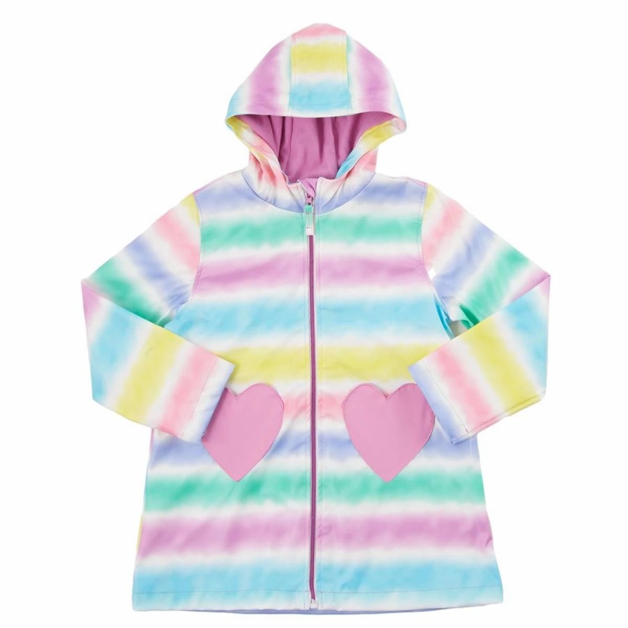 * Coats | Coats Girls (4-6X) Pink Platinum Ombre Raincoat With Heart Pockets