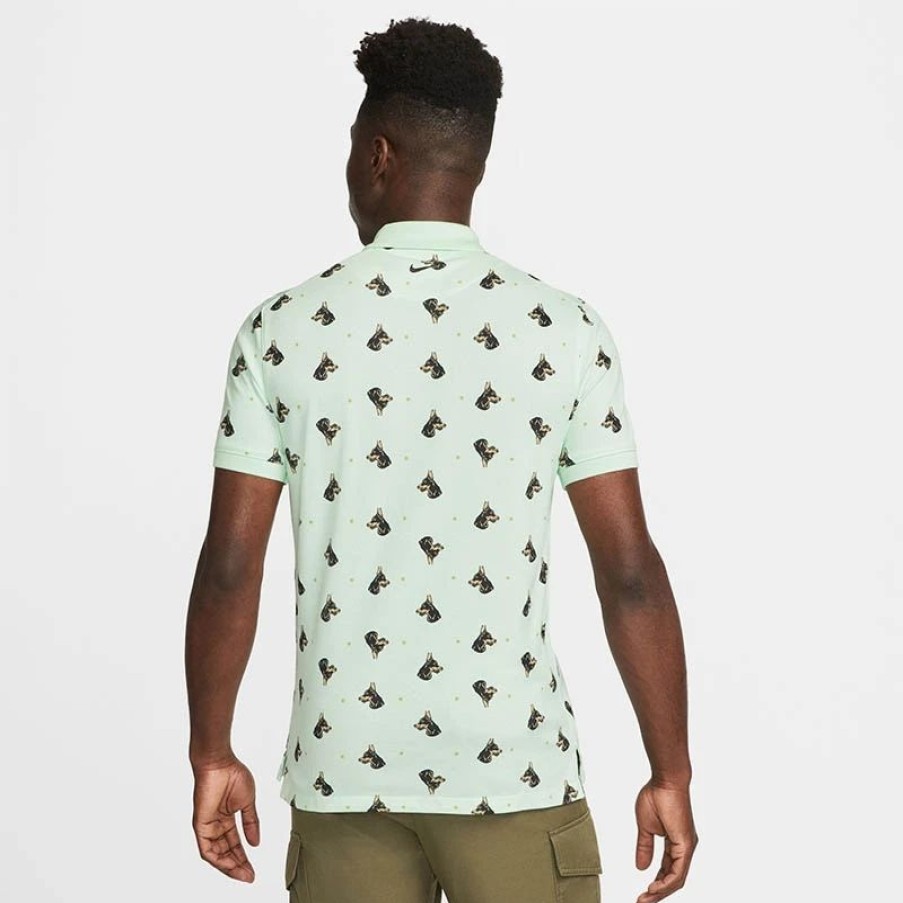 * Men'S | Nike The Nike Printed Men'S Tennis Polo Green