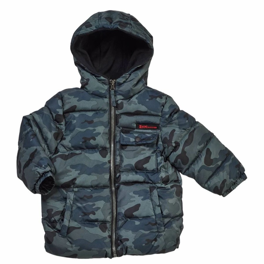 * Coats | Coats Toddler Boy Ixtreme Camo Print Puffer Jacket