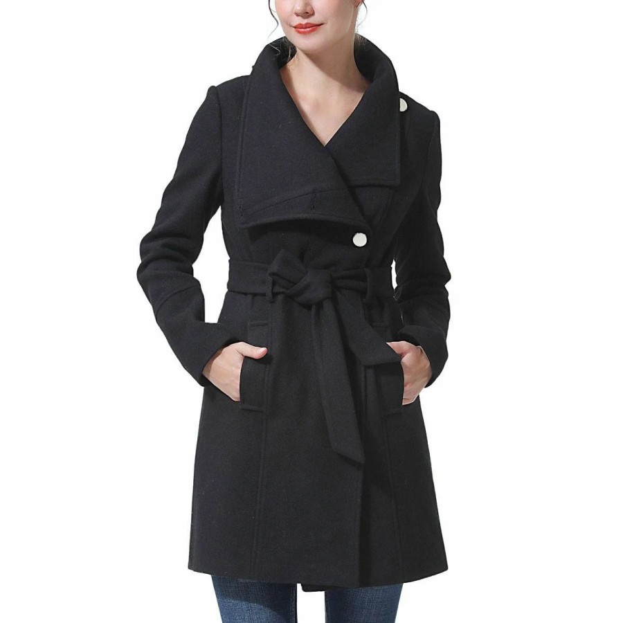 * Coats | Coats Womens Bgsd Hooded Wool Trench Coat