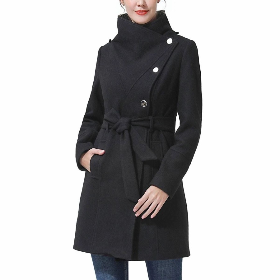 * Coats | Coats Womens Bgsd Hooded Wool Trench Coat