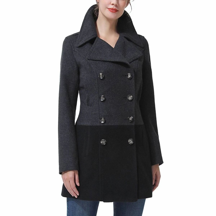 * Coats | Coats Womens Bgsd Color Block Wool Peacoat