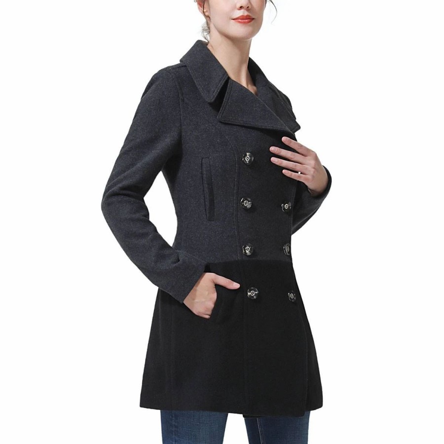 * Coats | Coats Womens Bgsd Color Block Wool Peacoat