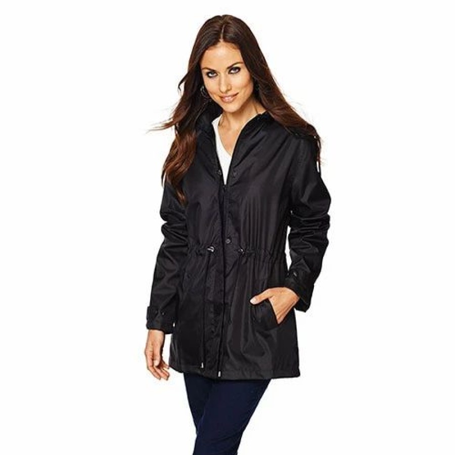 * Coats | Coats Womens Capelli Solid Cinched Waist Rain Slicker