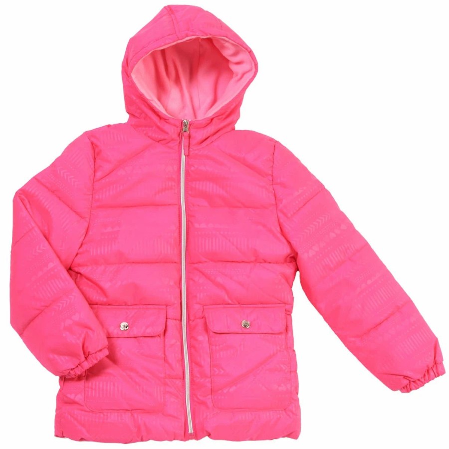 * Coats | Coats Girls (7-16) Pink Platinum Tonal Aztec Stamp Print Puffer Pink