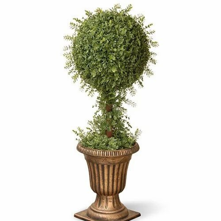 * Artificial Plants | Artificial Plants National Tree 36In Mini Tea Leaf Ball In Urn