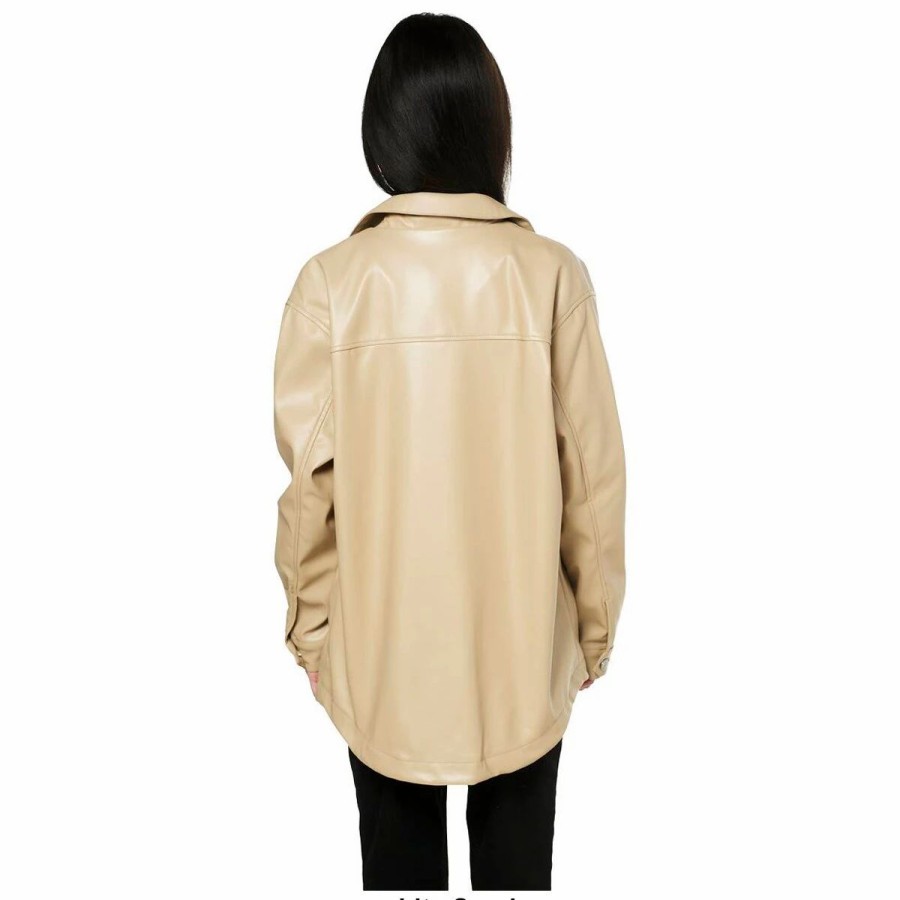 * Coats | Coats Juniors Ashley Polyurethane Shacket With Pockets