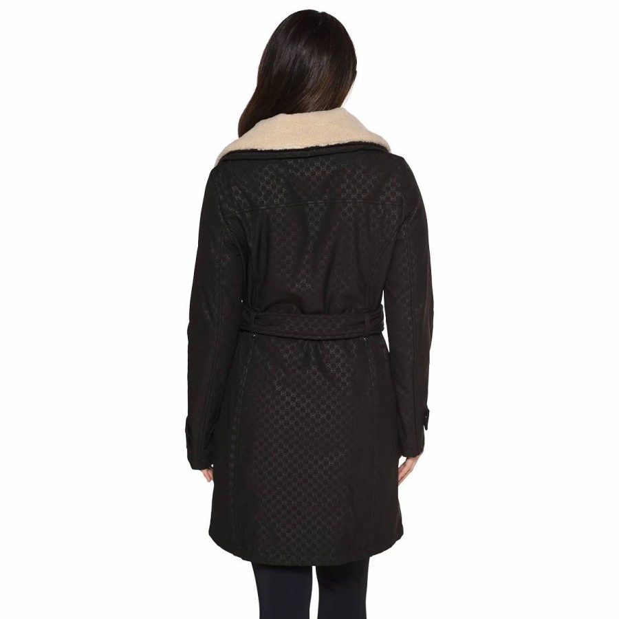 * Coats | Coats Womens Michael Kors Logo Belted Softshell Jacket W/Sherpa Lining