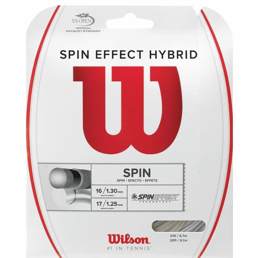 * Sets | Wilson Spin Effect Hybrid 16/17 Tennis String Set Silver