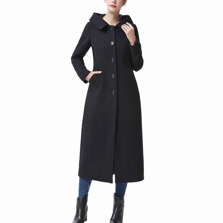 * Coats | Coats Womens Bgsd Hooded Full Length Wool Coat