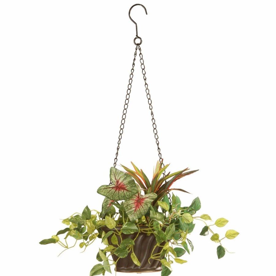 * Artificial Plants | Artificial Plants National Tree 10In. Assorted Greens Hanging Basket