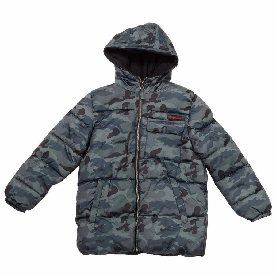 * Coats | Coats Boys (8-20) Ixtreme Camo Print Puffer Coat