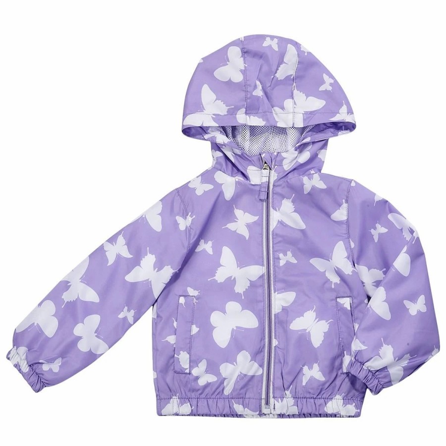 * Coats | Coats Toddler Girl Pink Platinum Butterfly Print Windbreaker Jacket