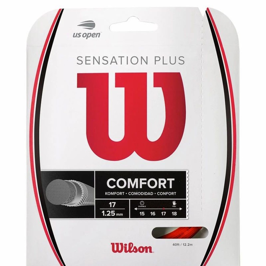 * Sets | Wilson Sensation Plus 17 Tennis String Set Red