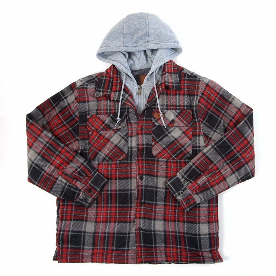 * Coats | Coats Mens Mountain Ridge Plaid Polar Fleece Jacket Red/Black