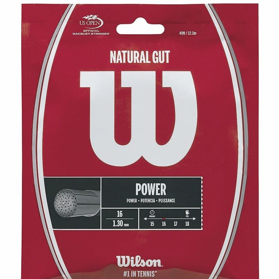 * Sets | Wilson Gut 16 Tennis String Set Natural