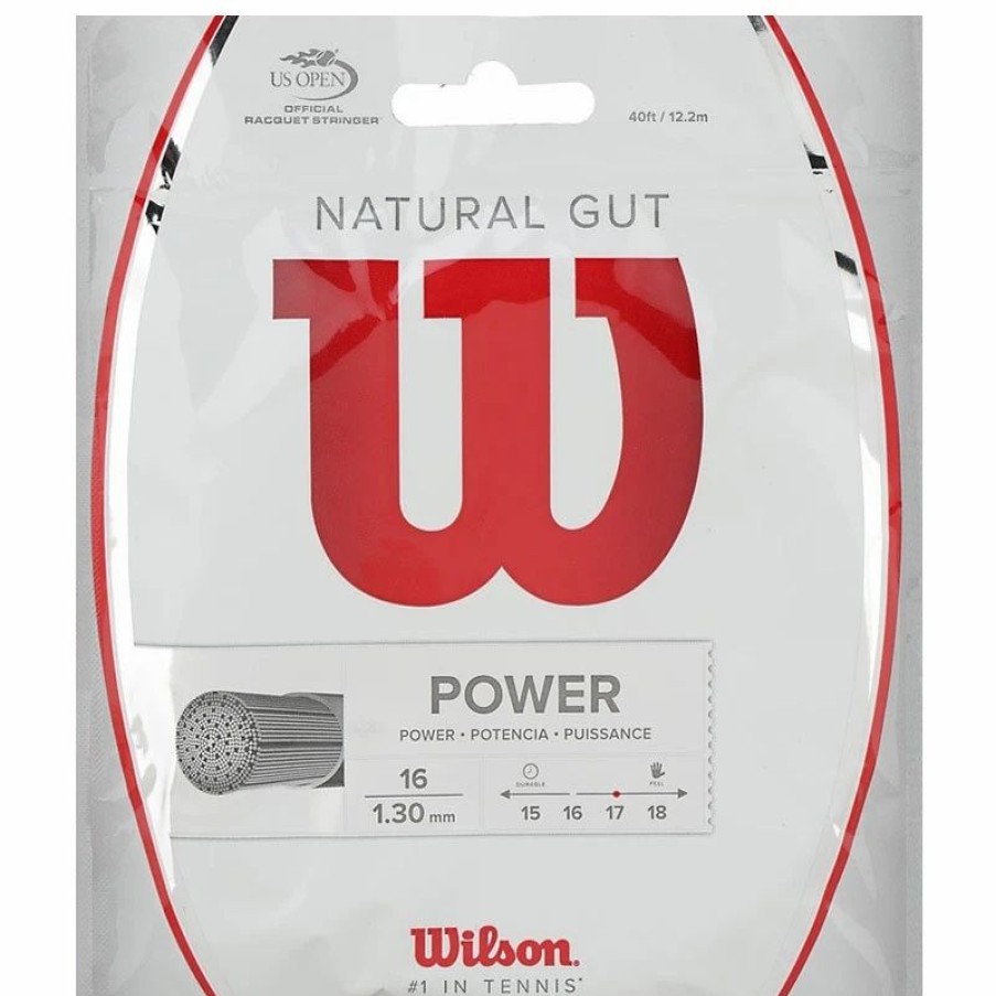 * Sets | Wilson Gut 16 Tennis String Set Natural