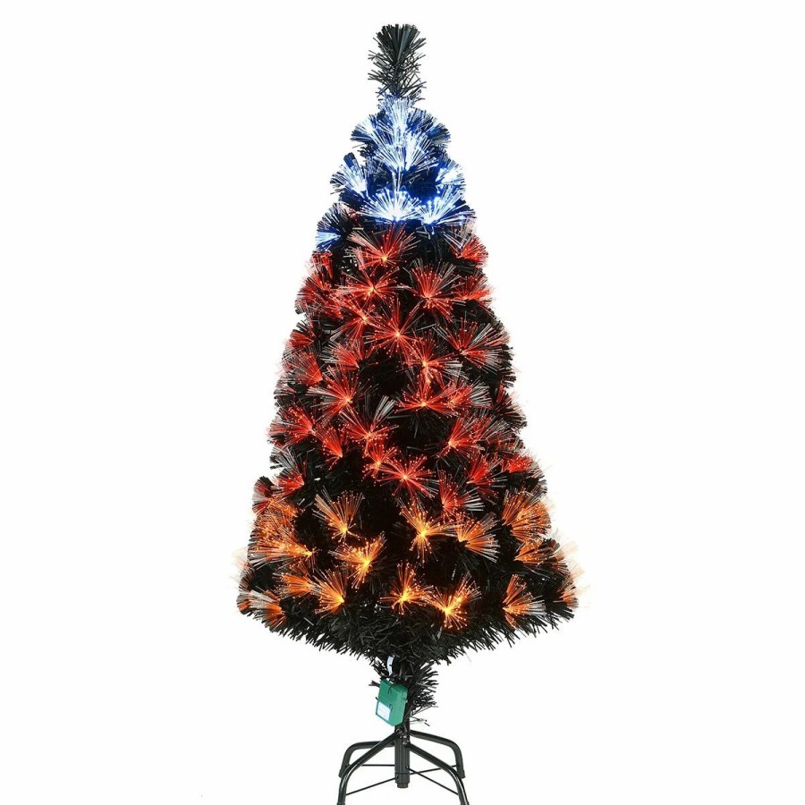 * Artificial Plants | Artificial Plants National Tree 4Ft. Black Tree With Candy Corn Color Lights