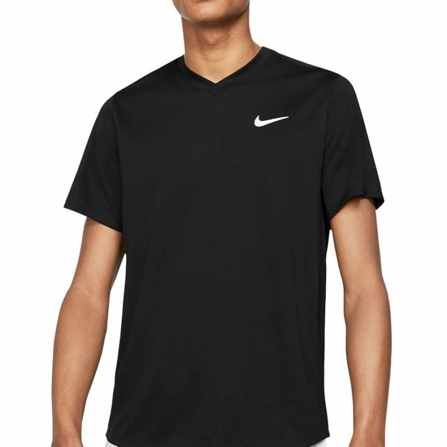 * Men'S | Nike Court Dry Victory Men'S Tennis Crew Black