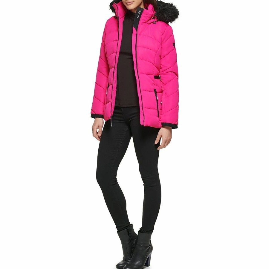 * Coats | Coats Womens Guess Short Heavy Polyfill Down & Puffer Jacket