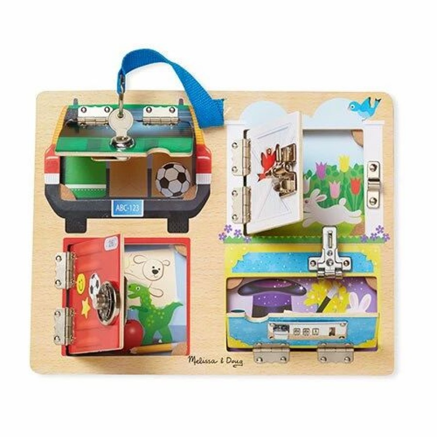 * Learning Toys & Stem | Learning Toys & Stem Melissa & Doug Locks & Latches Board