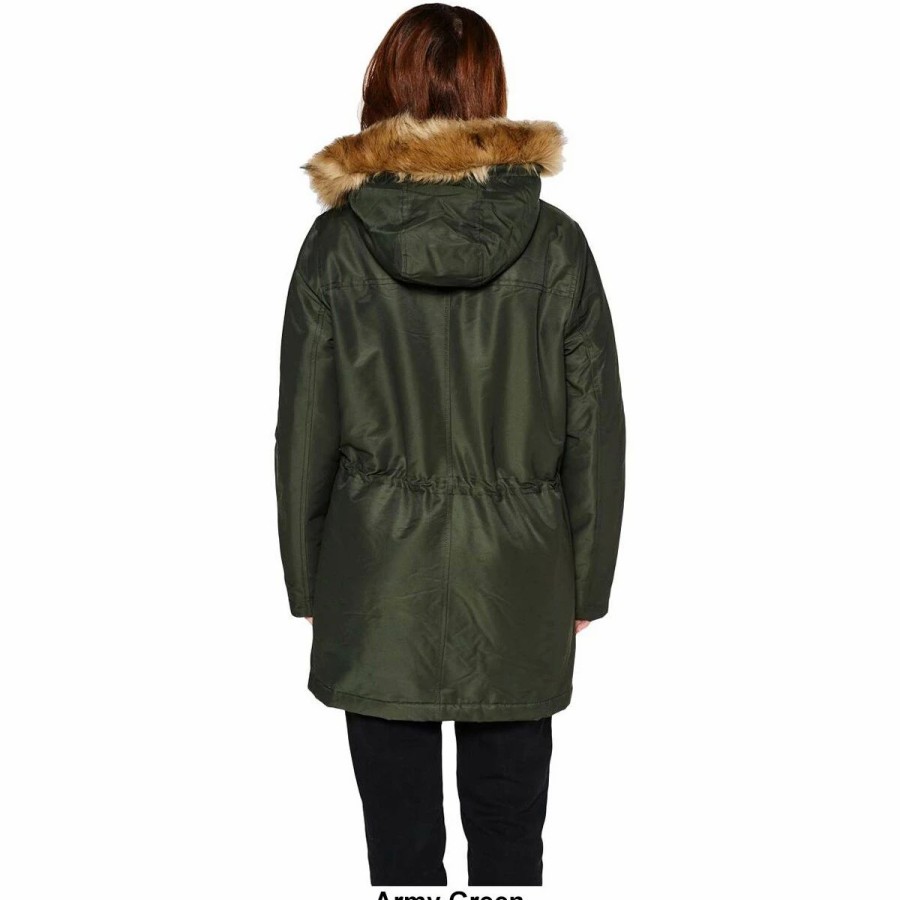 * Coats | Coats Womens Levi'S Cotton Parka Coat With Sherpa And Faux Fur Hood