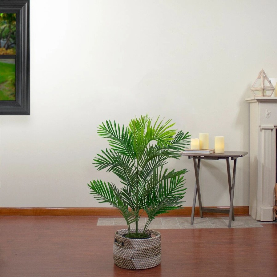 * Artificial Plants | Artificial Plants Northlight Seasonal 40 Artificial Tropical Mini Palm Potted Tree