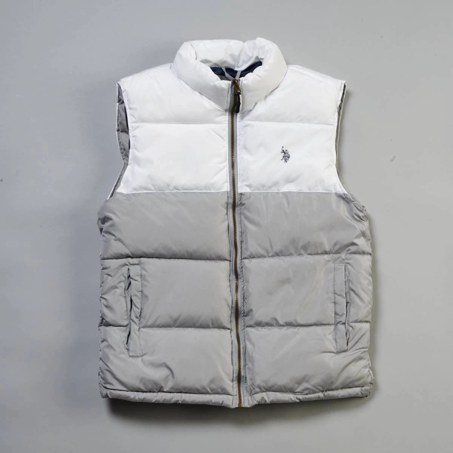 * Coats | Coats Mens U.S. Polo Assn. Color Block Puffer Vest