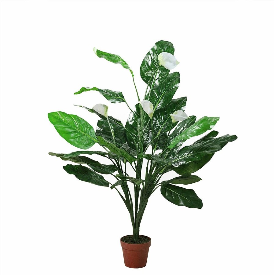 * Artificial Plants | Artificial Plants Northlight Seasonal 47.5 Artificial Peace Lily Potted Plant