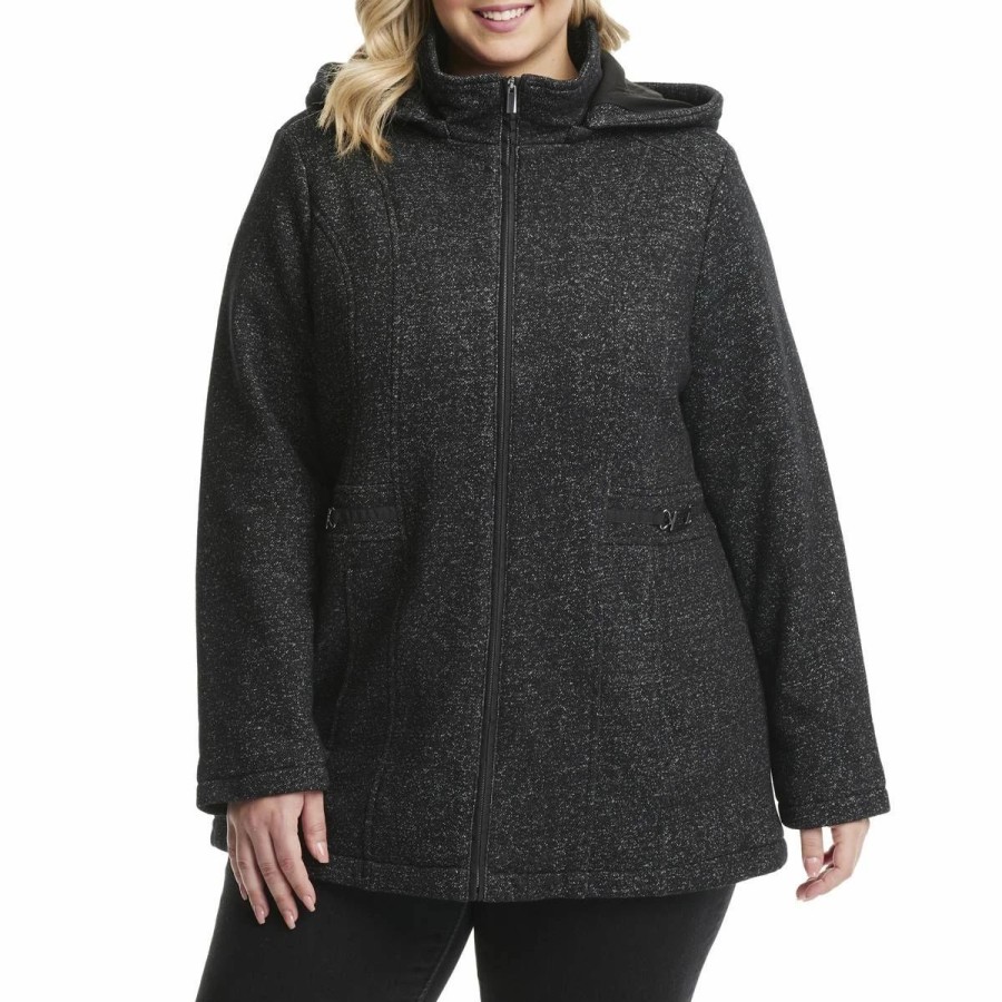 * Coats | Coats Plus Size D.E.T.A.I.L.S. Full Zip Fleece Jacket With Side Trim