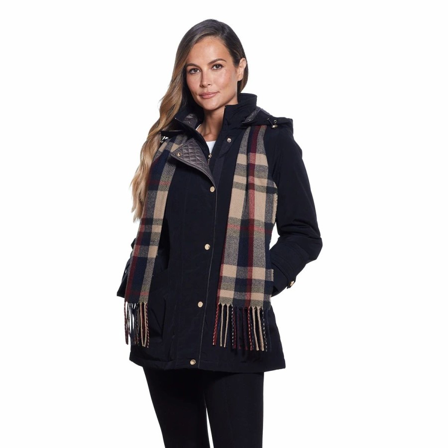 * Coats | Coats Womens Gallery Silk Stadium Anorak With Scarf