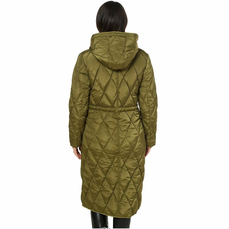 * Coats | Coats Womens Kenneth Cole Stadium Puffer Coat With Drawstring Waist