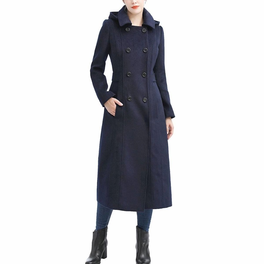 * Coats | Coats Womens Bgsd Hooded Full Length Long Wool Coat