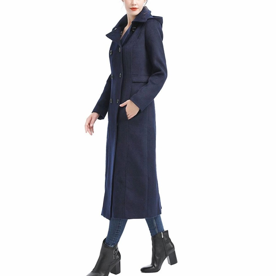 * Coats | Coats Womens Bgsd Hooded Full Length Long Wool Coat