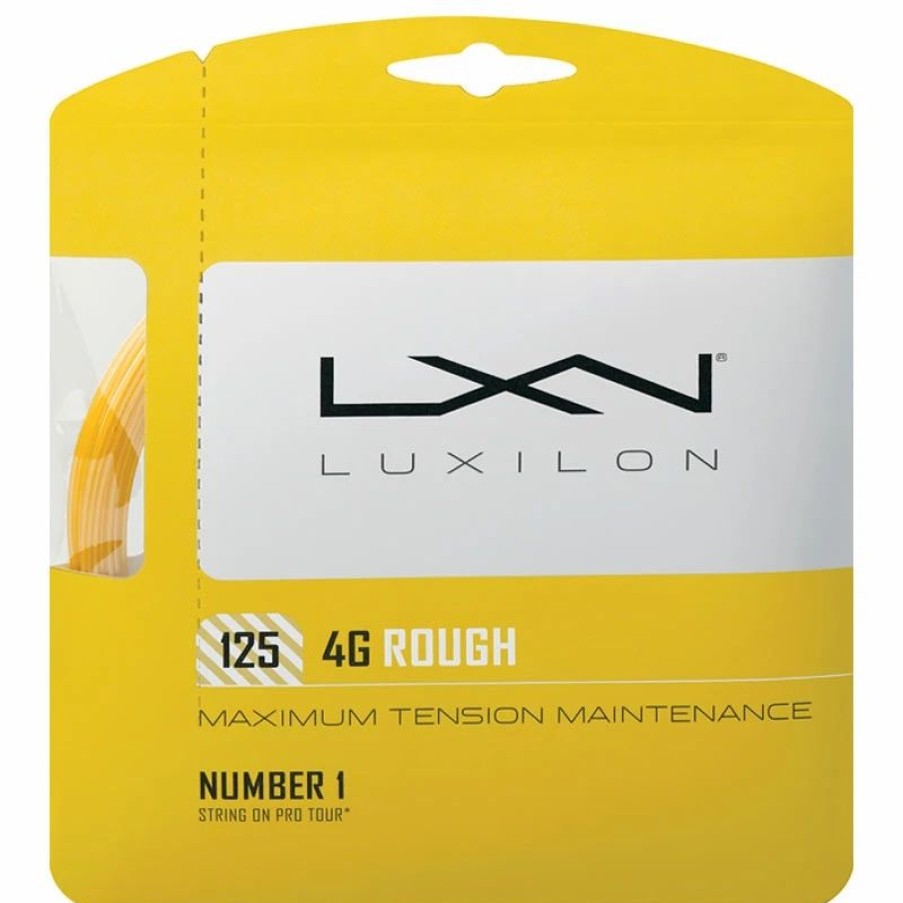 * Sets | Luxilon 4G Rough 125 Tennis String Set Gold