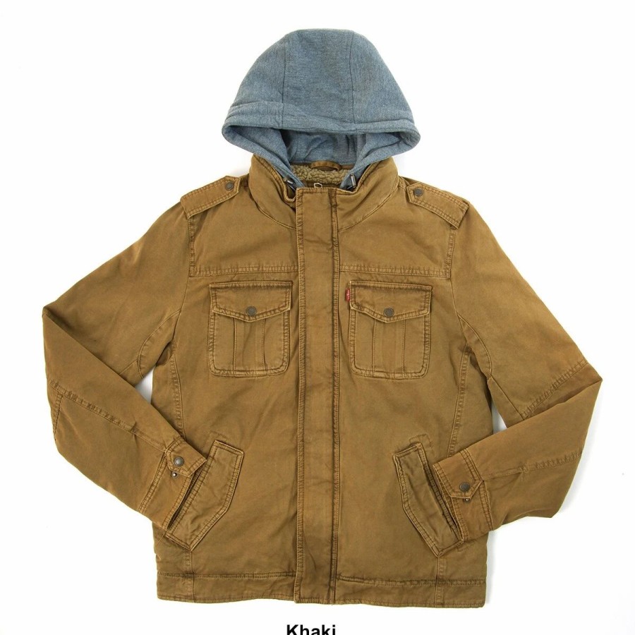 * Coats | Coats Mens Levi'S Four Pocket Zip Out Hood Military Jacket