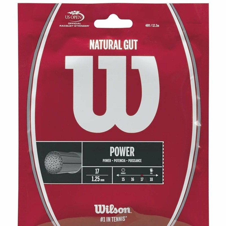 * Sets | Wilson Gut 17 Tennis String Set Natural