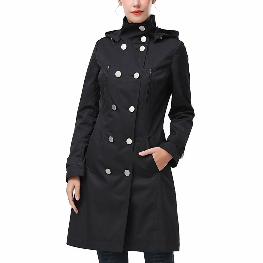 * Coats | Coats Womens Bgsd Waterproof Hooded Button Closure Trench Coat